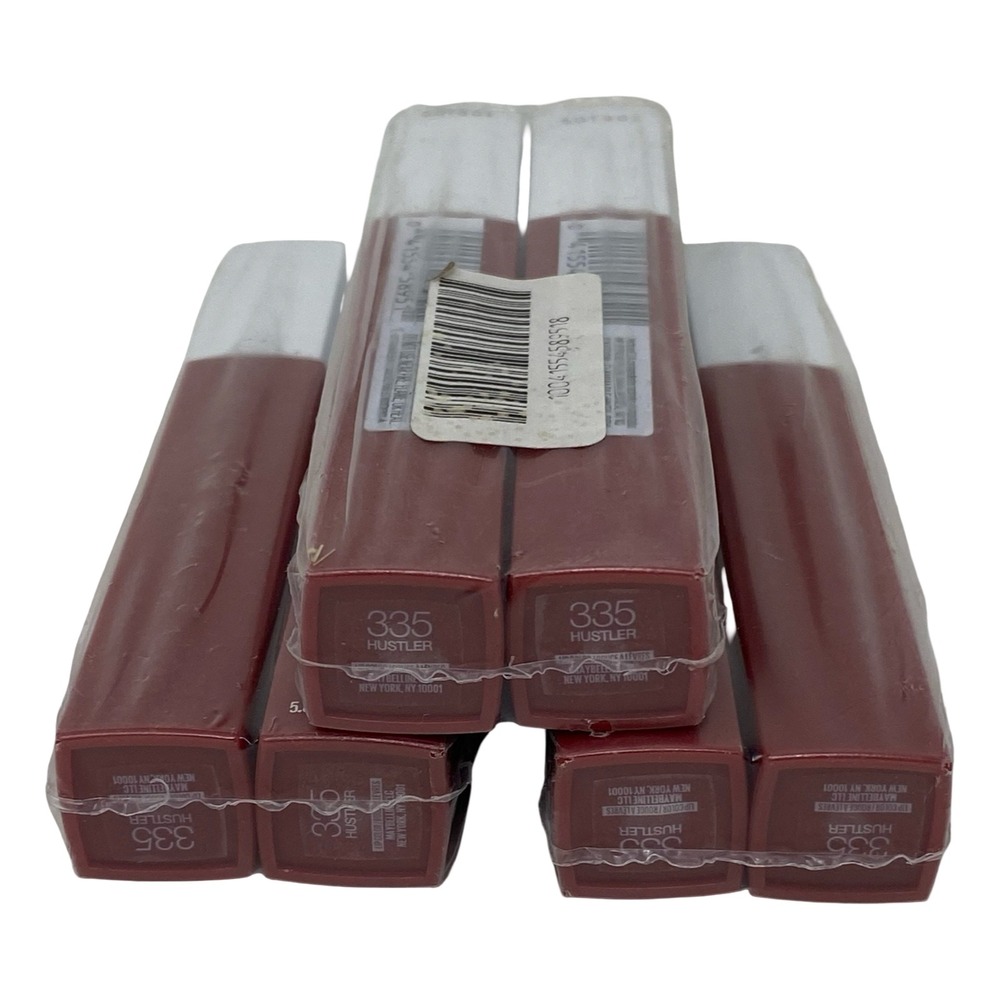 Lot of 6 Maybelline SuperStay Matte Ink Liquid Lipstick 335 Hustler Red Brown